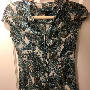 Banana Republic paisley cap sleeve shirt